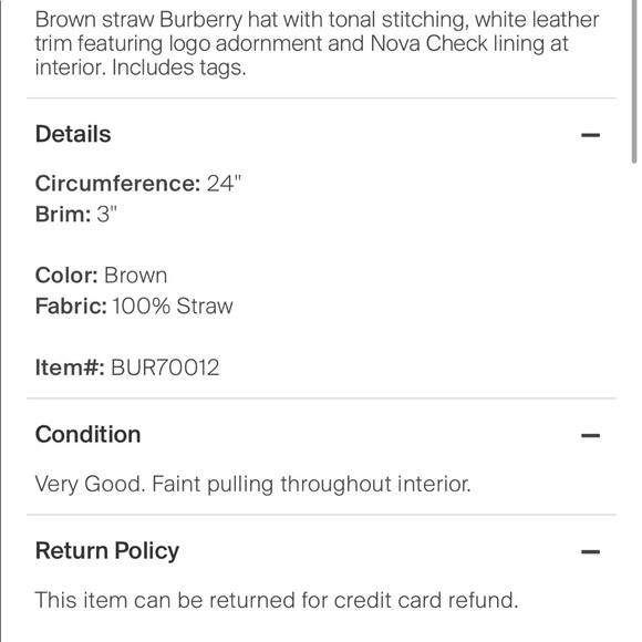 Burberry straw hat - Picture 3 of 3